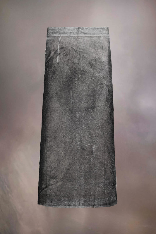 Black And White Fibres Midi Skirt