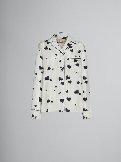 White Fibres Pattern Shirt