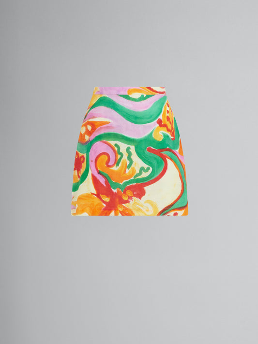 Yellow Fibres Mini Skirt