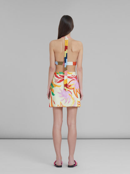 Yellow Fibres Mini Skirt