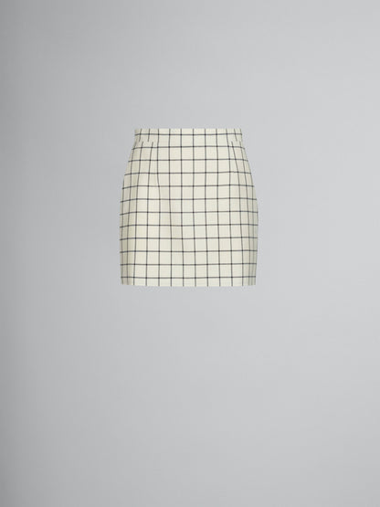 White Fibres Mini Skirt