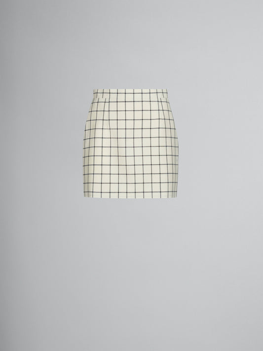 White Fibres Mini Skirt