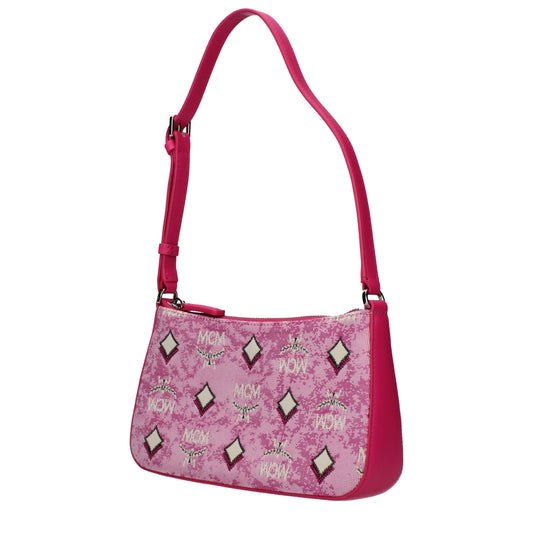 Pink Fabric Crossbody Bag