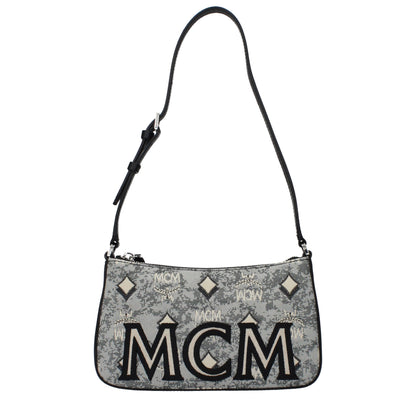 Gray Fabric Crossbody Bag