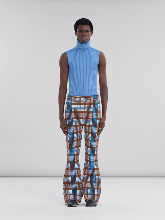 Brown Fibres Flared Pants