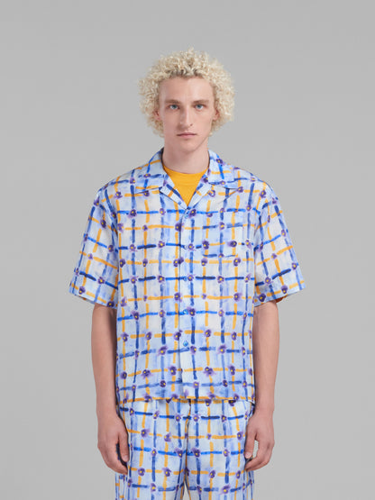 Blue Fibres Pattern Shirt