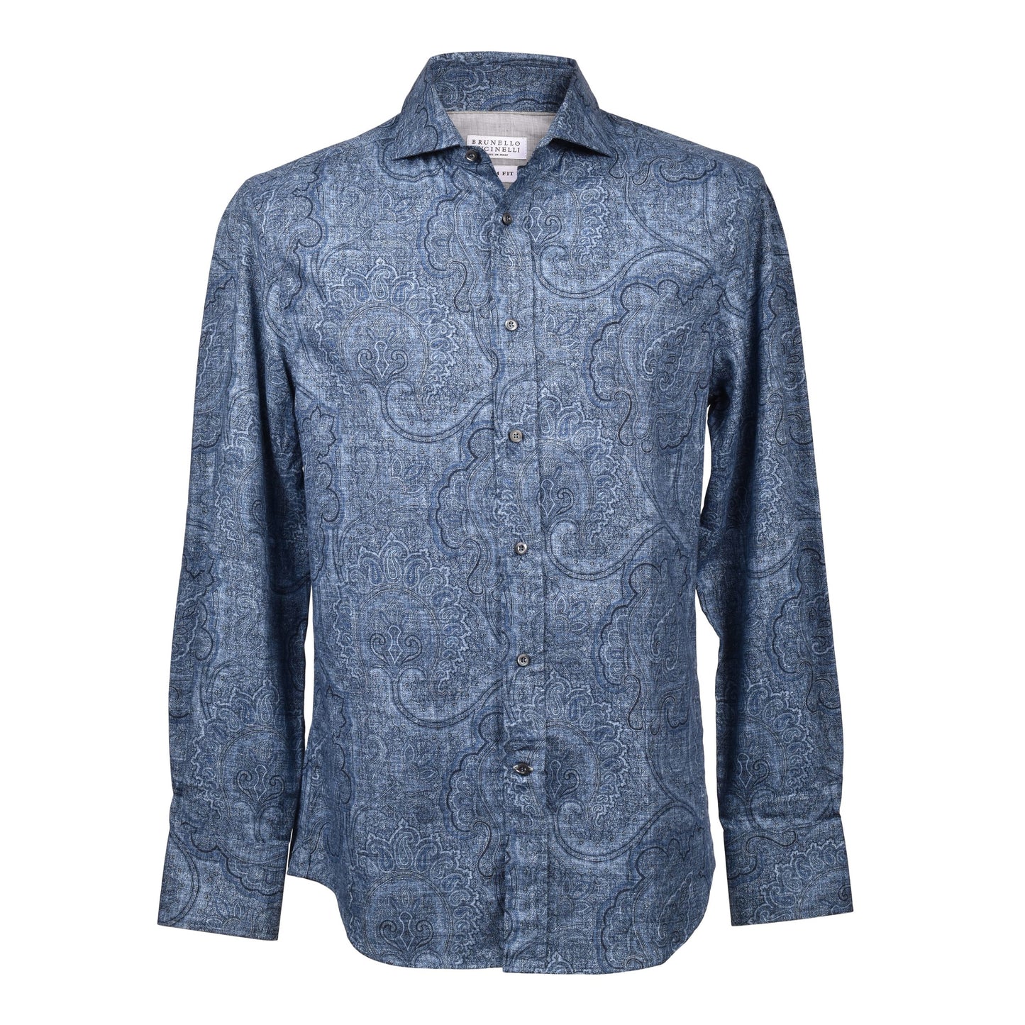 Blue Cotton Pattern Shirt