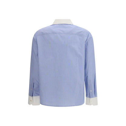 Blue Cotton Pattern Shirt