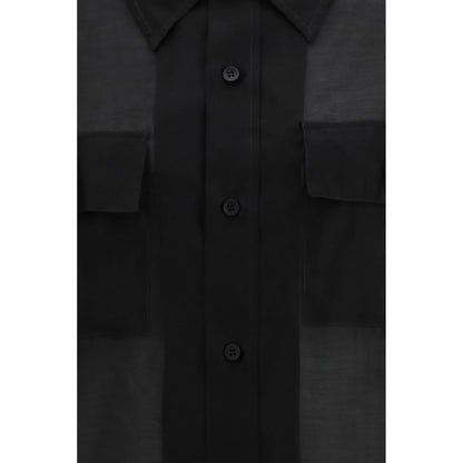 Black Lycra Dress Shirt