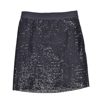 Bicolor Acetate Mini Skirt