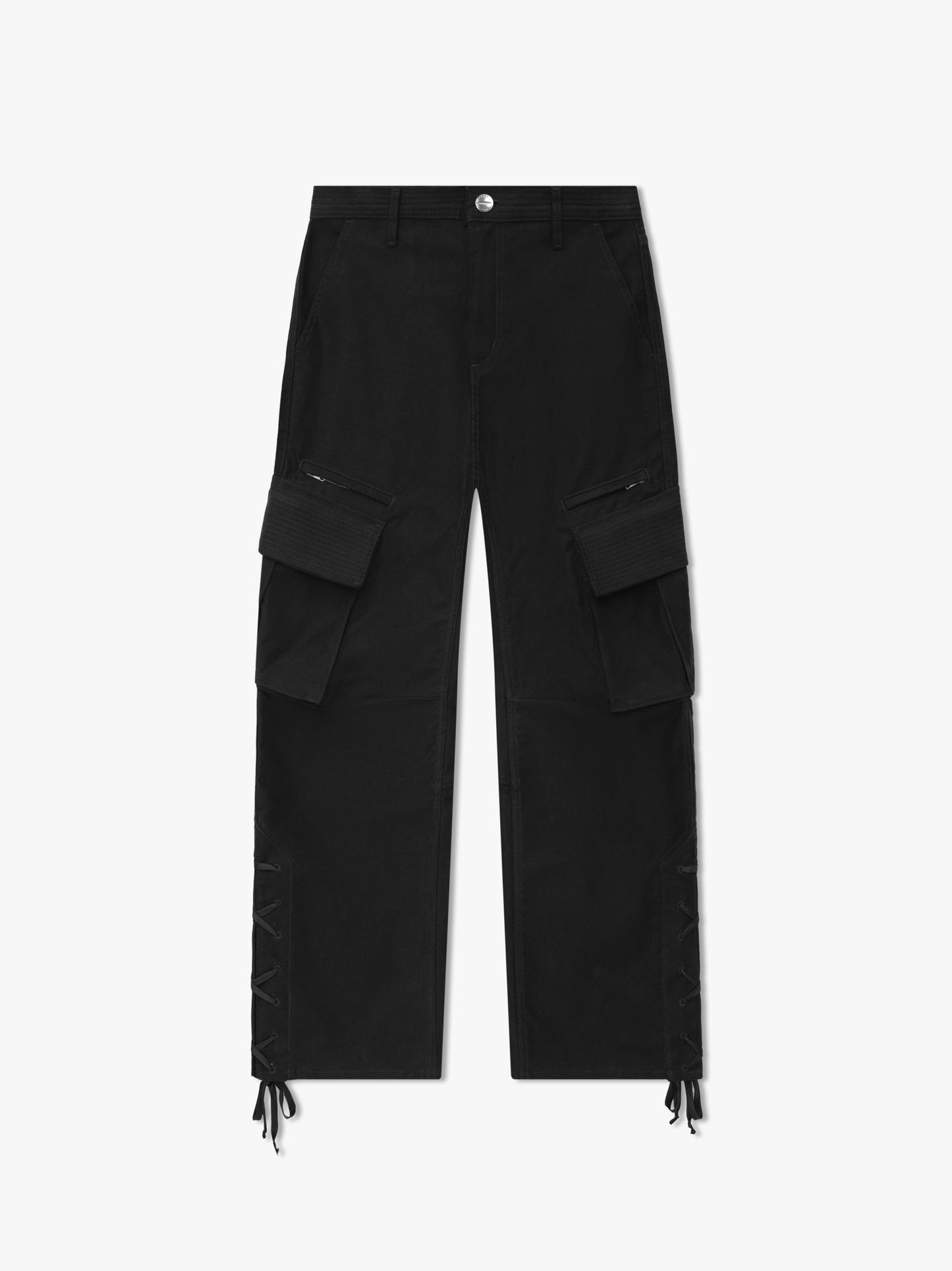 Black Hemp Cargo Pants