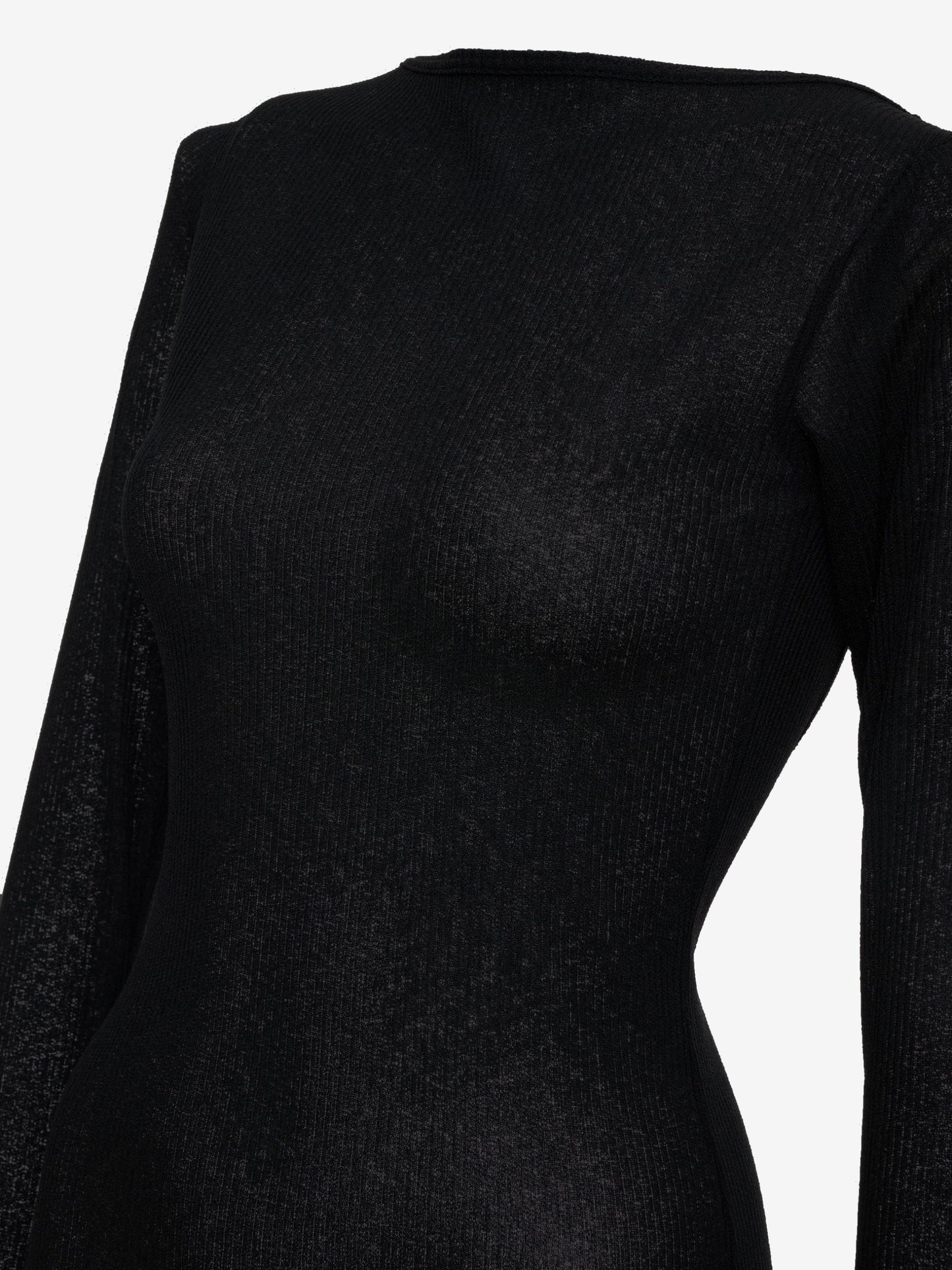 Black Rayon Casual Dress