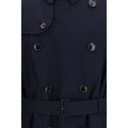 Blue Cotton Trench Coat