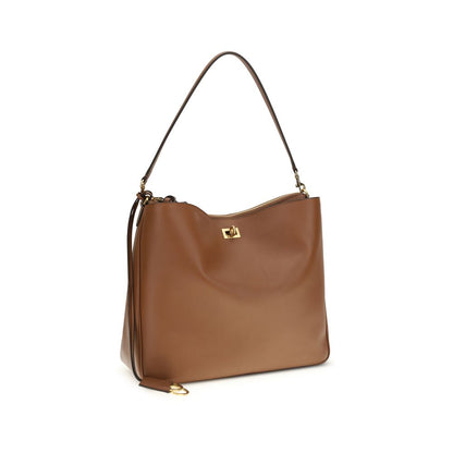 Beige Calf Leather Bos Taurus Shoulder Bag