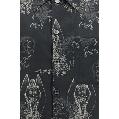 Gray Cotton Pattern Shirt