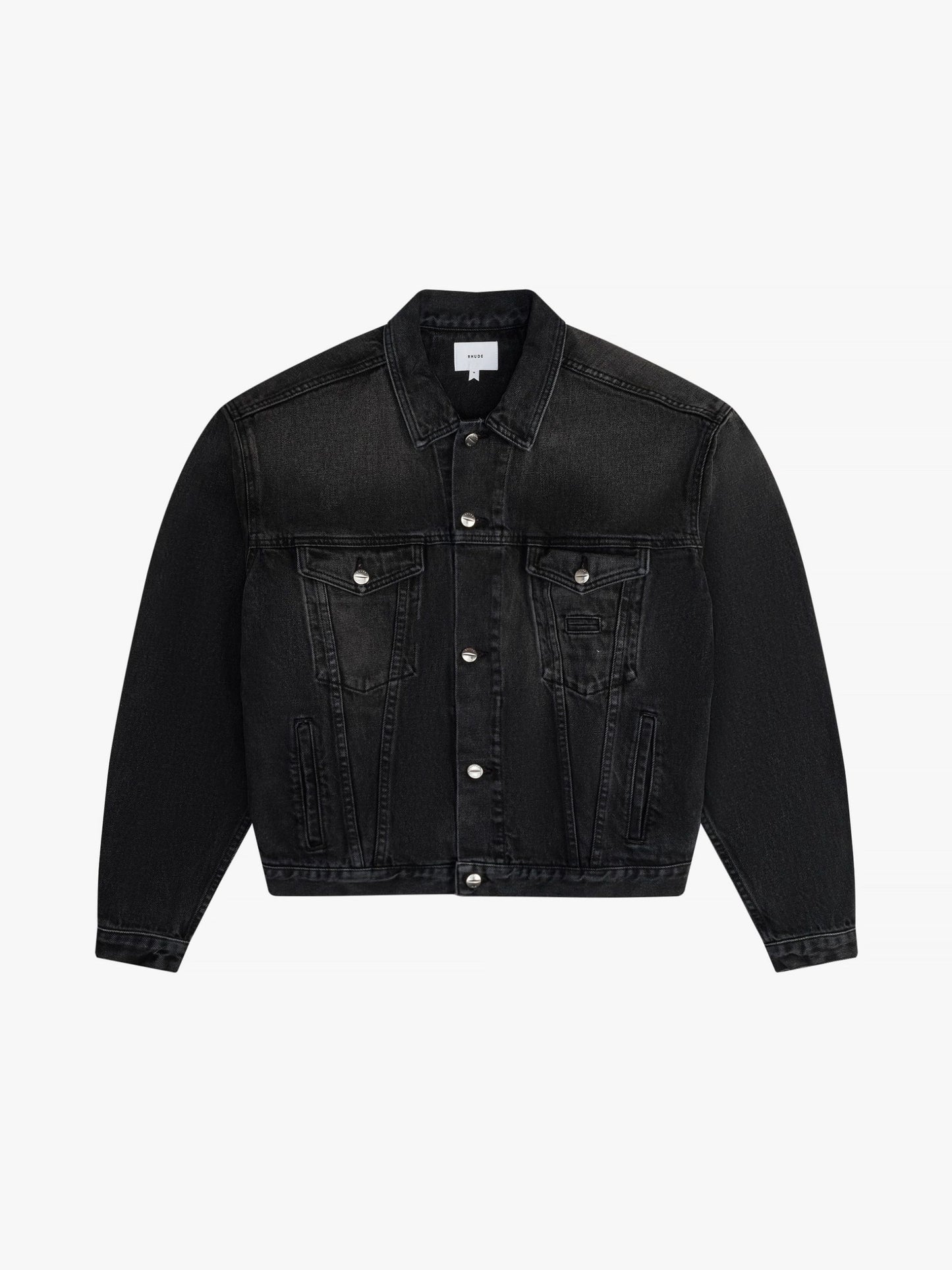 Black Cotton Denim Jacket
