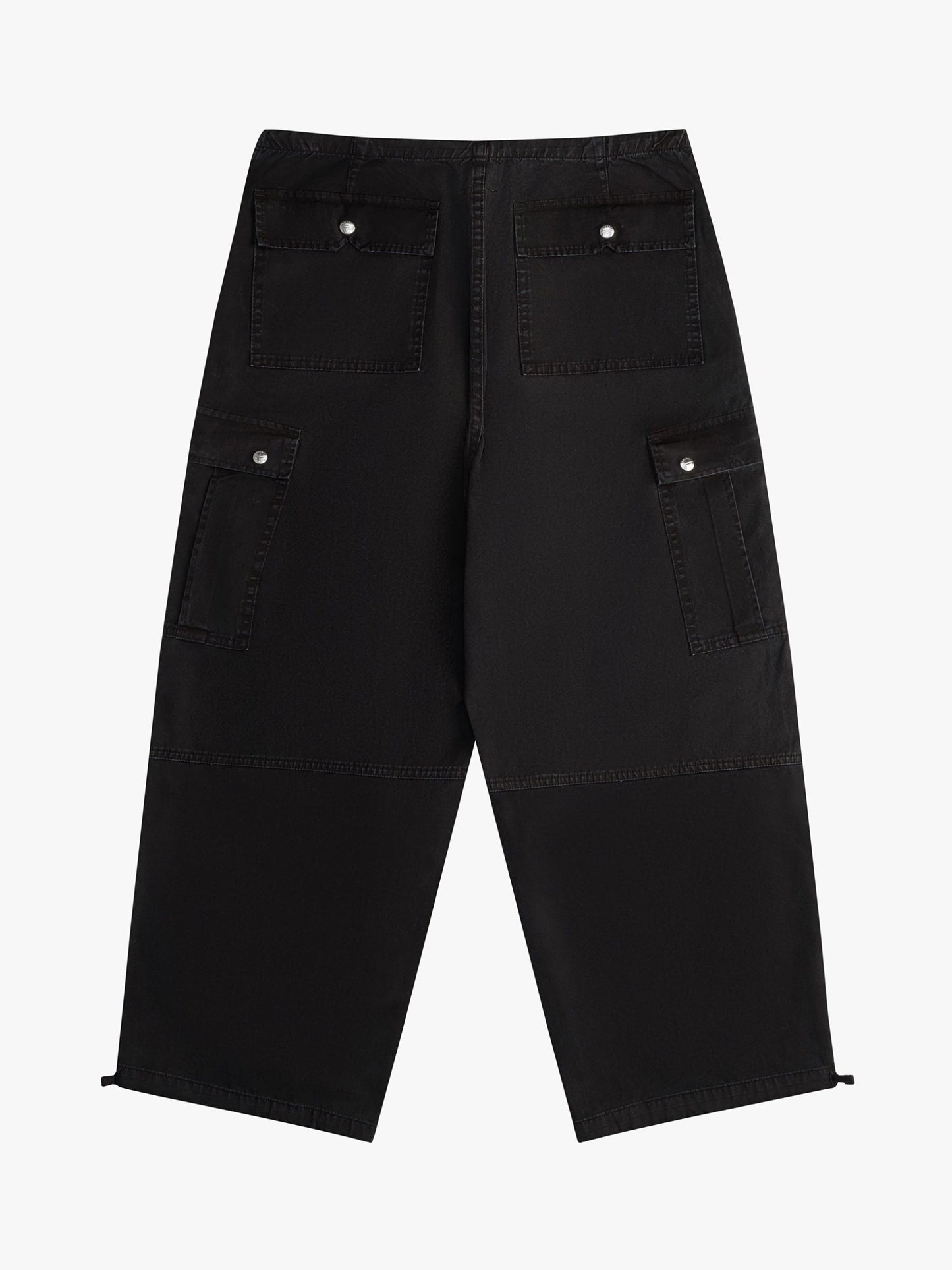Black Cotton Cargo Pants