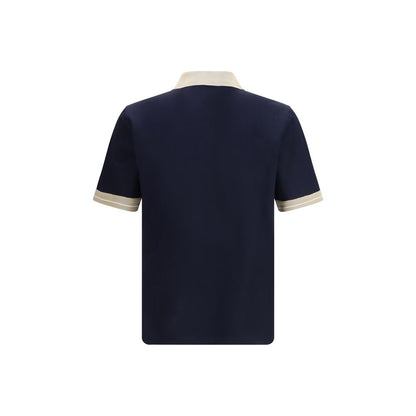 Blue Cotton Polo Shirt