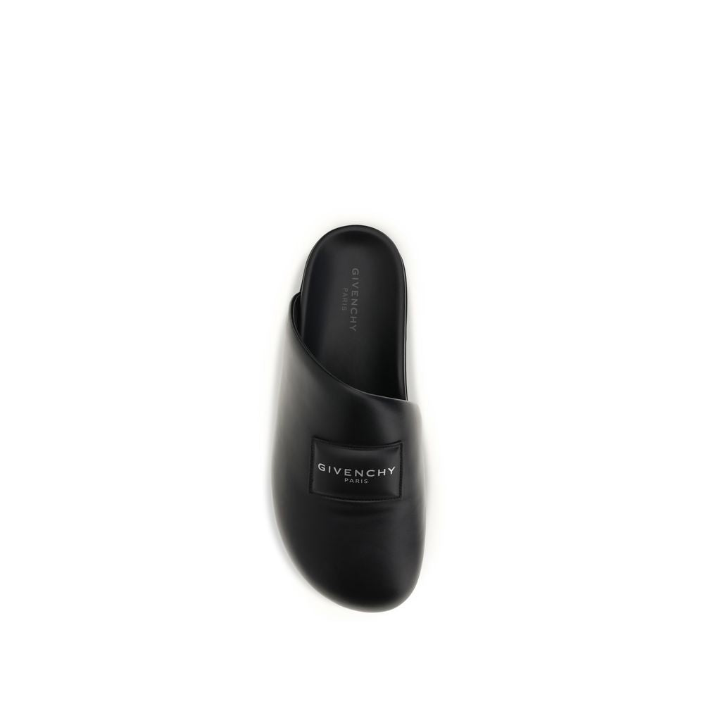 Black Calf Leather Bos Taurus Mules