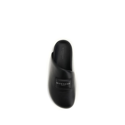 Black Calf Leather Bos Taurus Mules