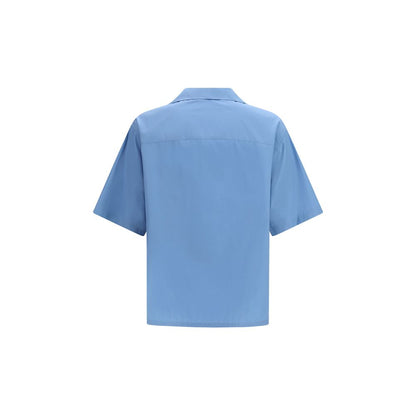 Blue Cotton Shortsleeve Shirt