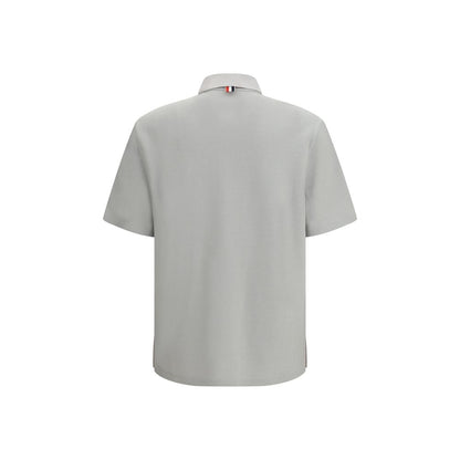 Gray Cotton Polo Shirt