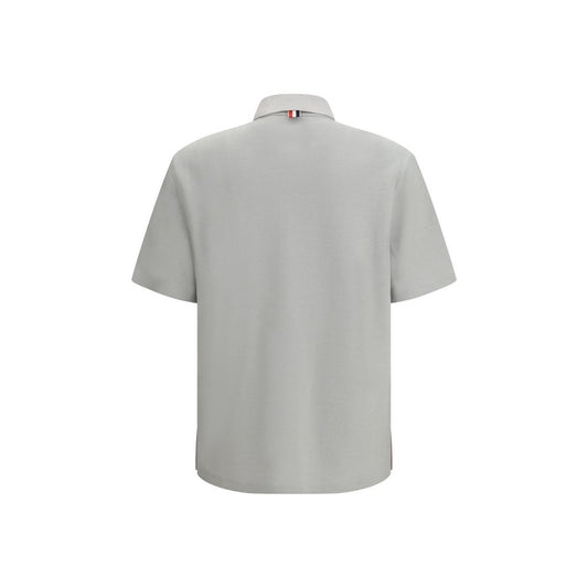 Gray Cotton Polo Shirt