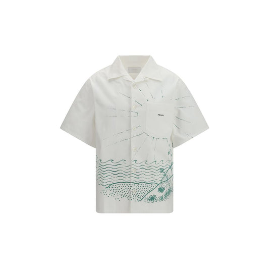 White Cotton Pattern Shirt