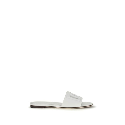 White Calf Leather Bos Taurus Sandals