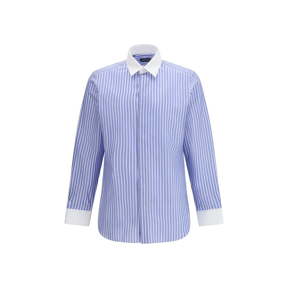 Blue Cotton Dress Shirt