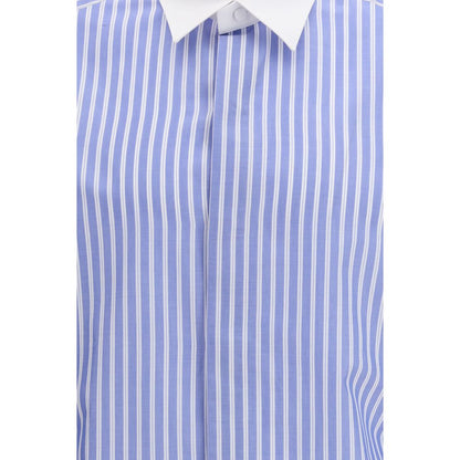 Blue Cotton Dress Shirt