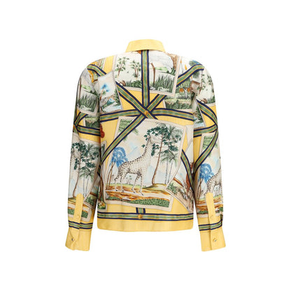 Bicolor Silk Shirt