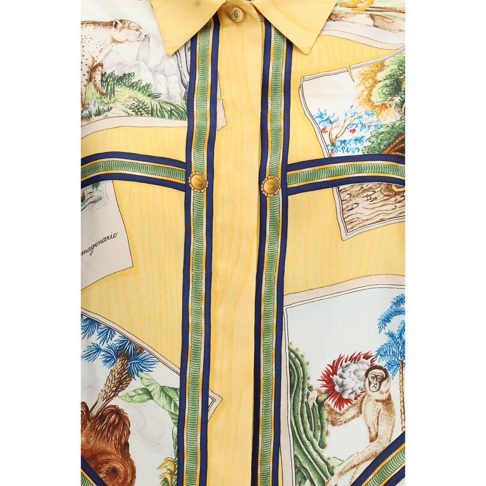Bicolor Silk Shirt