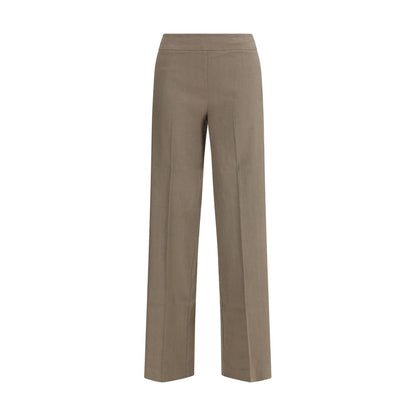 Beige Linen Casual Pants