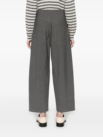 Gray Wool Casual Pants
