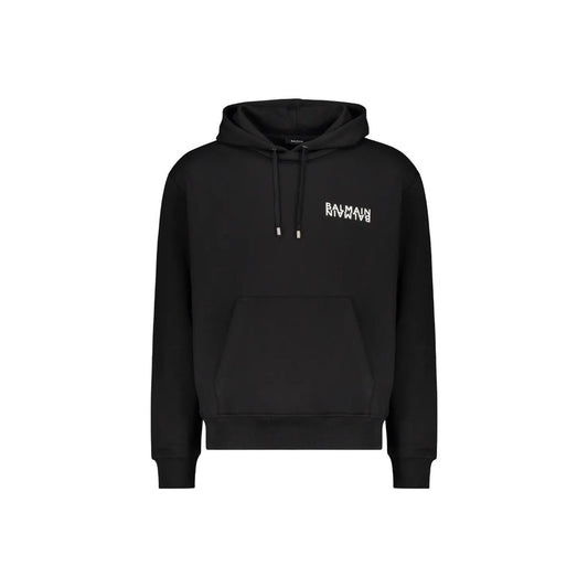 Black Cotton Hoodie
