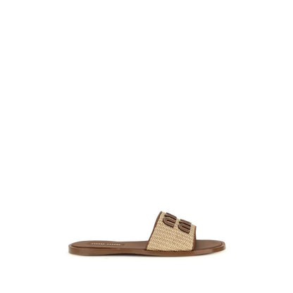Beige Nylon Slippers