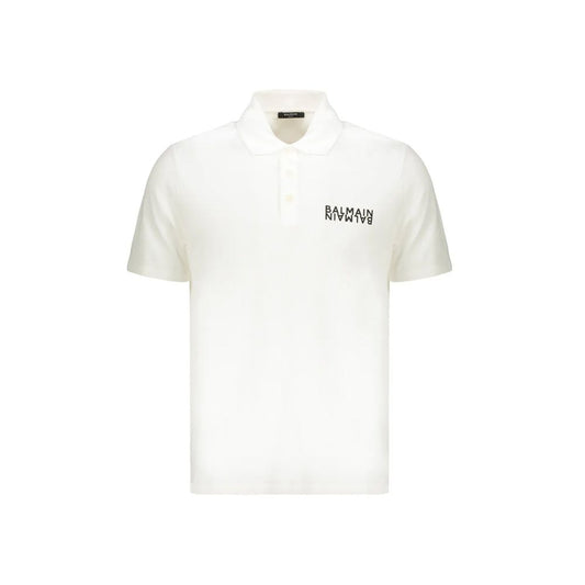 White Cotton Polo Shirt