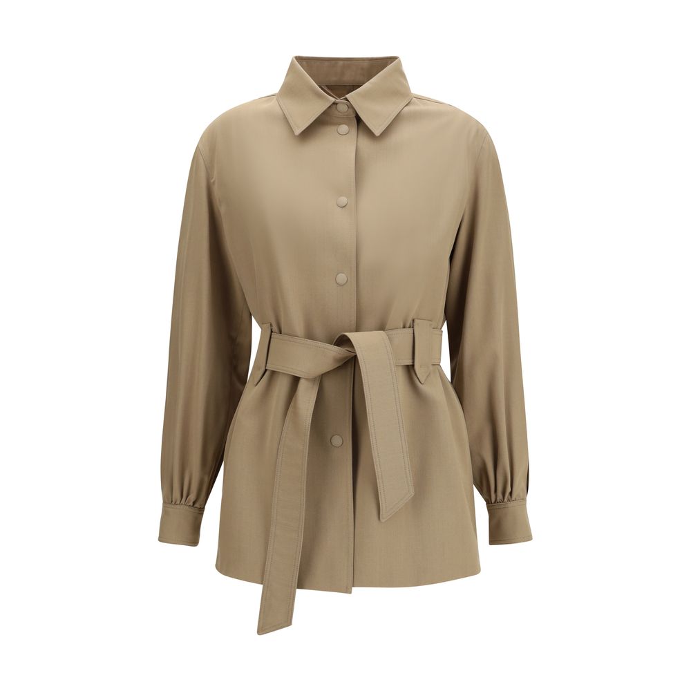 Brown Wool Oves Aries Sleveless Jacket