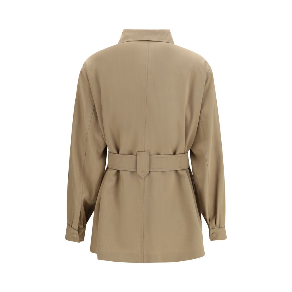 Brown Wool Oves Aries Sleveless Jacket