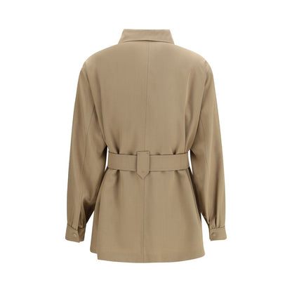 Brown Wool Oves Aries Sleveless Jacket