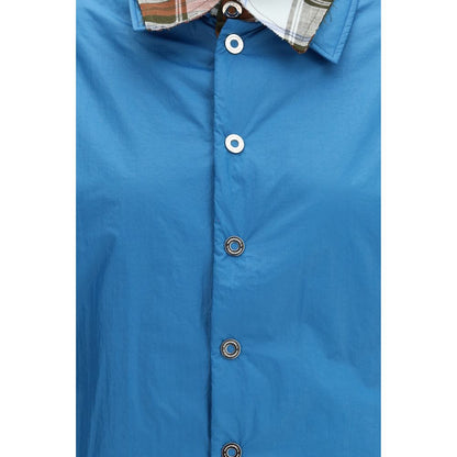 Blue Polyamide Dress Shirt