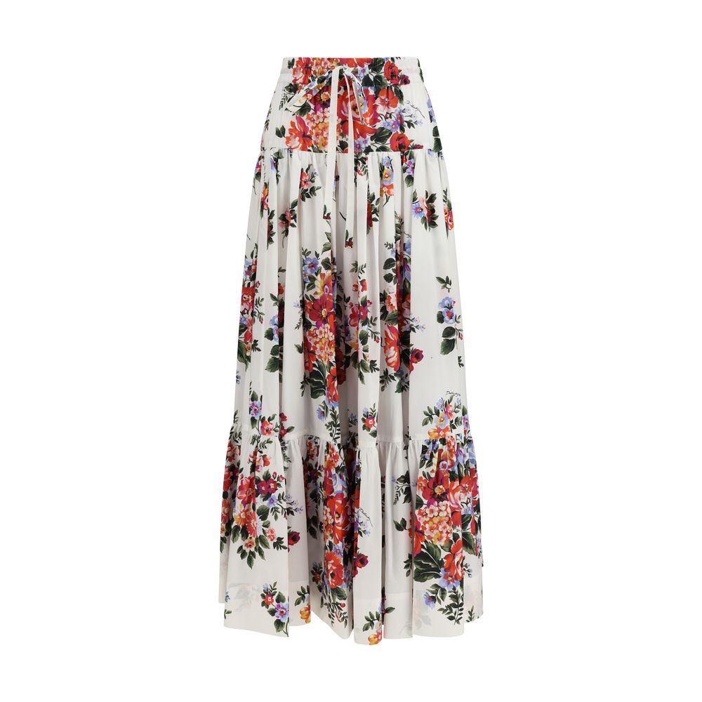 Multicolor Cotton Long Skirt