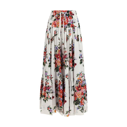 Multicolor Cotton Long Skirt