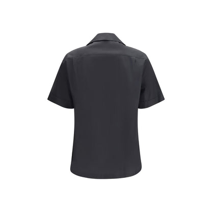 Black Cotton Shortsleeve Shirt