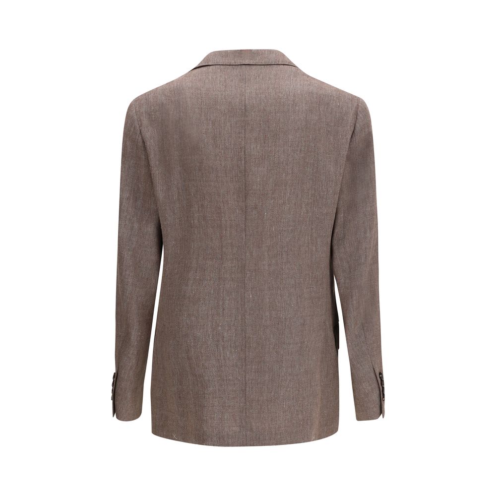 Brown Linen Blazer