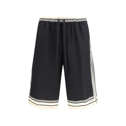 Black Silk Bermuda Shorts