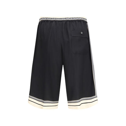 Black Silk Bermuda Shorts
