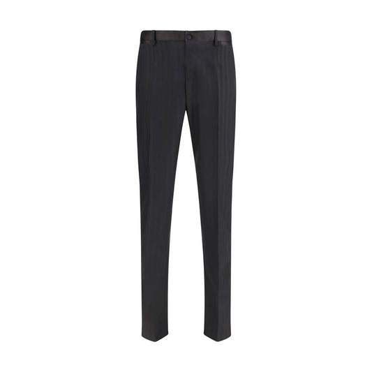 Black Wool Oves Aries Casual Pants