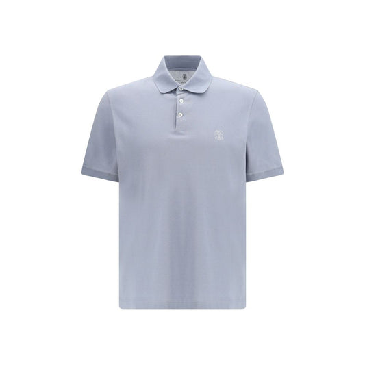 Blue Cotton Polo Shirt